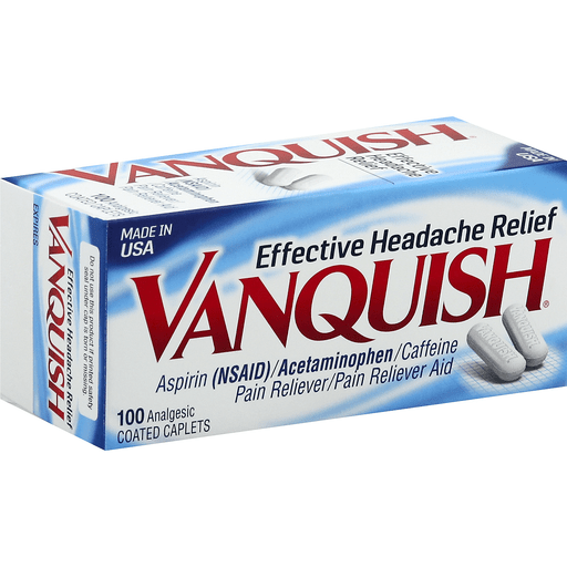 Vanquish Vanquish Pain Reliever Aid Coated Caplets Medicine & Drugs White Smoke