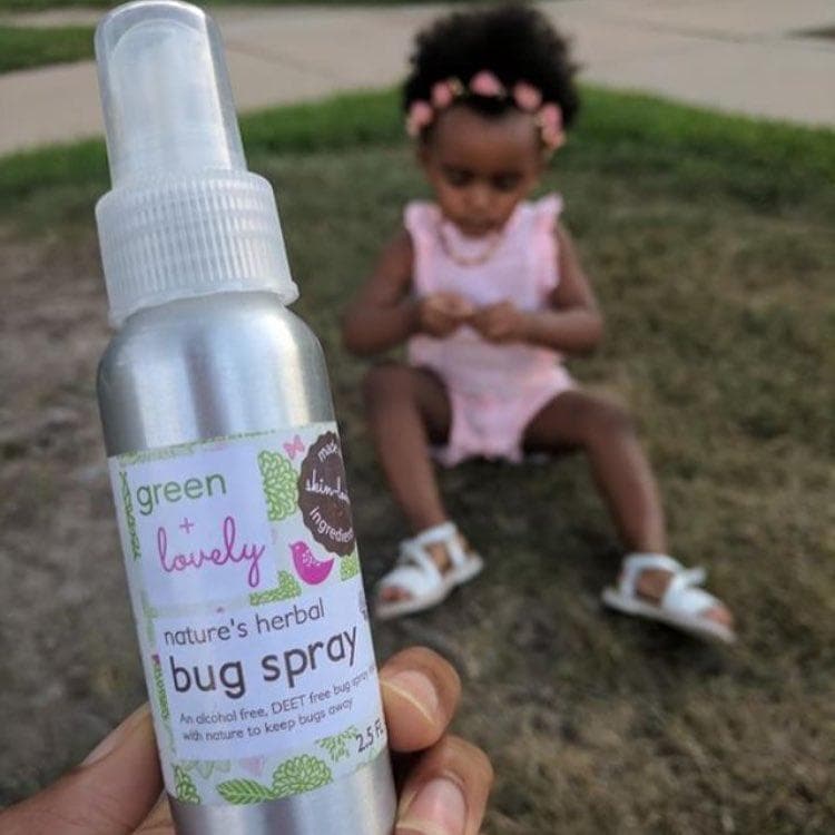 Green + Lovely Nature’s Herbal Bug Spray, Mosquito Repellent - Deet Free + Alcohol Free Dark Slate Gray