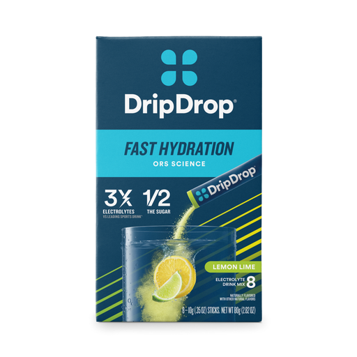 Drip Drop Drip Drop Lemon Lime Fast Hydration Electrolyte Drink Mix Powdered Beverage Mixes Dark Slate Gray