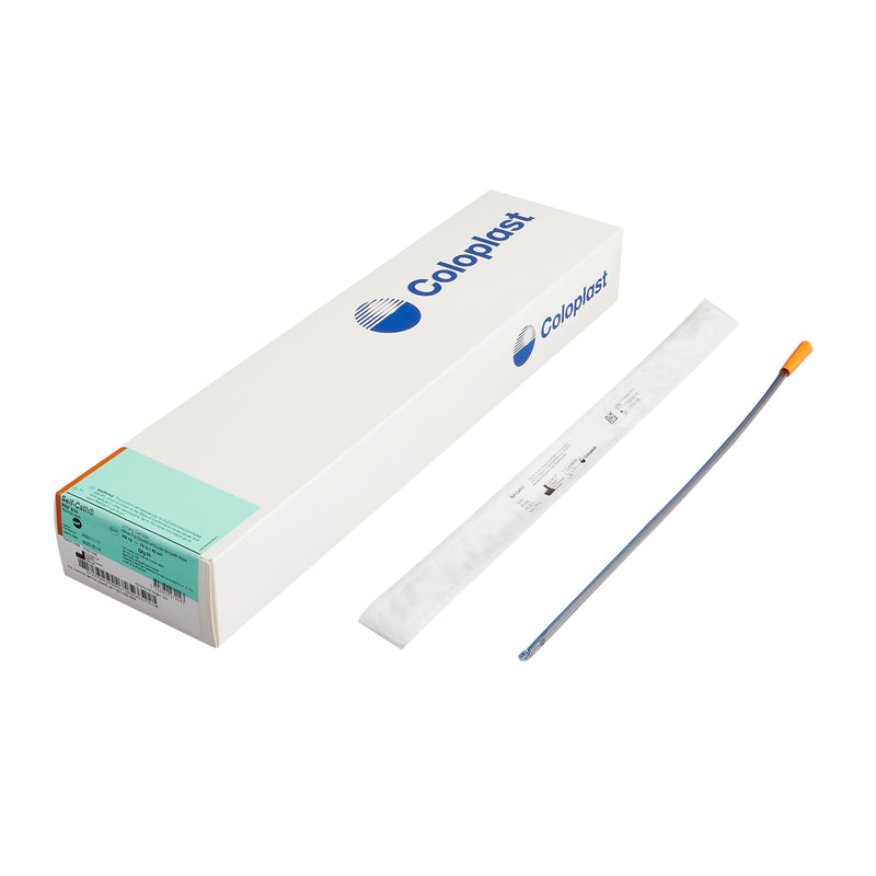 Coloplast Coloplast Urethral Catheter Self-Cath® Coude Olive Tip Uncoated PVC 16 Fr. 16 Inch Medical Supplies White Smoke