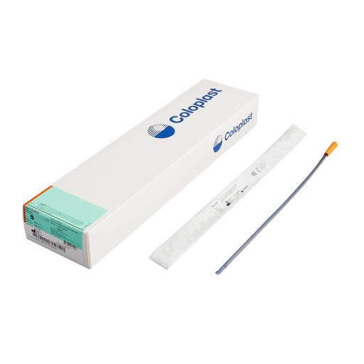 Coloplast Coloplast Urethral Catheter Self-Cath® Coude Olive Tip Uncoated PVC 16 Fr. 16 Inch Medical Supplies White Smoke