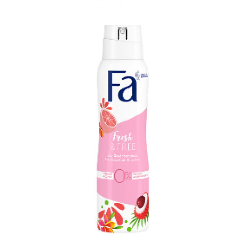 FA Fa Freshly Free Grapefruit & Lyche 48H Deodorant 150ml Deodorant White Smoke
