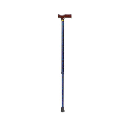 Duro-Med Industries Duro-Med Industries Adjustable 'Cyclone Blue' Wood Derby Top Handle Cane Canes & Walking Sticks White Smoke