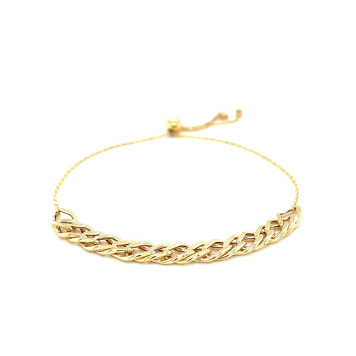 Bids.com Adjustable Chain Bracelet in 14k Yellow Gold Bracelets White Smoke 9.25 / Yellow Gold