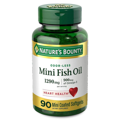 Nature's Bounty Nature's Bounty Fish Oil, Mini, 1290 Mg, Coated Softgels 90 ct Vitamins & Supplements White Smoke