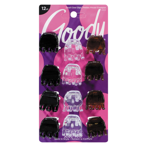 Goody Goody Half Claw Hair Clips, Small, Assorted Colors Hair Care Black