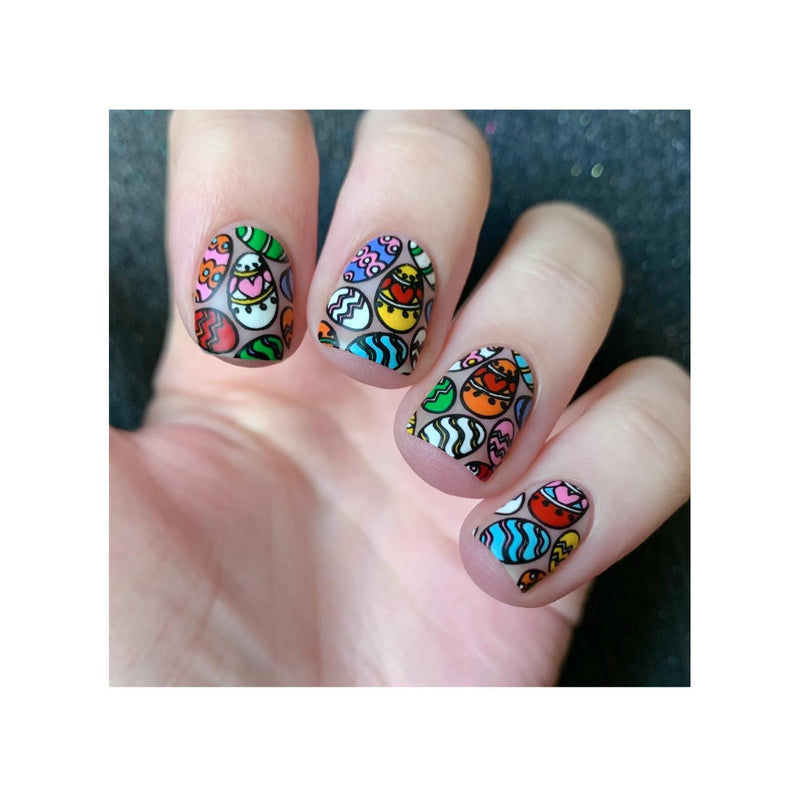 UberChic Beauty Yay Spring! Stamping Plate Dark Gray