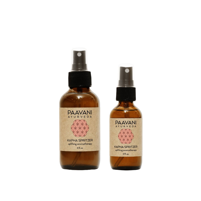 Paavani Ayurveda Kapha Spritzer | Ayurvedic Aromatherapy Mist for Energy & Elevation variable White Smoke 4 fl oz.,2 fl oz.