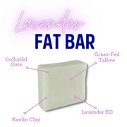 FATCO Skincare Products Lavender Fat Bar, 4 Oz White Smoke