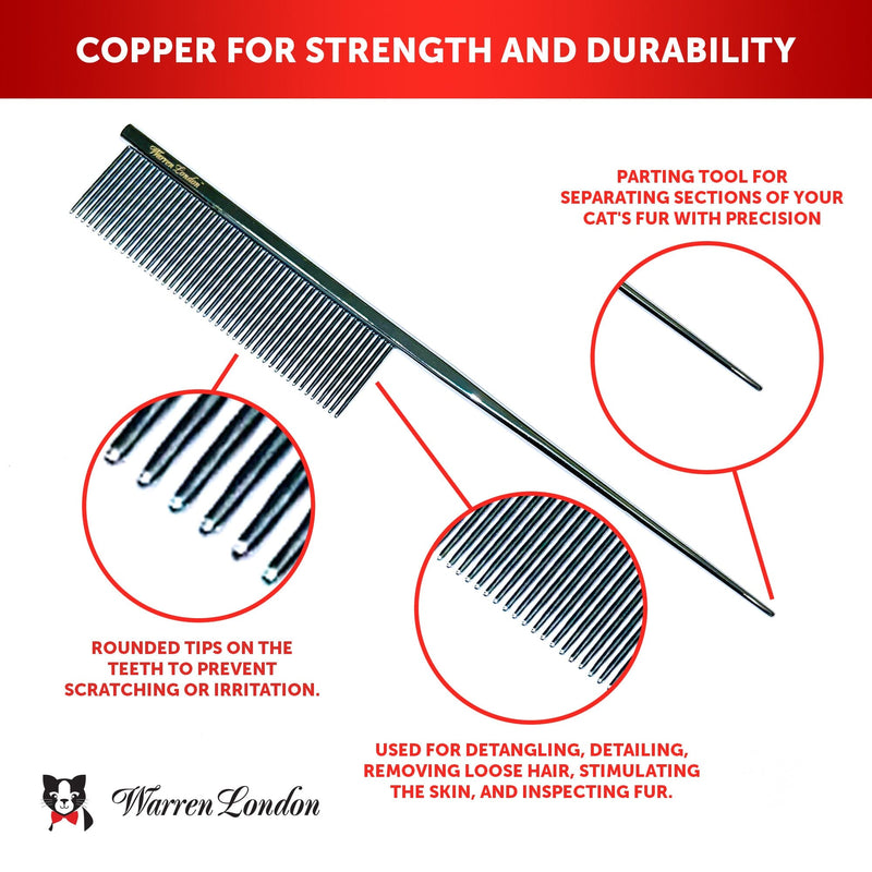 Warren London Precision Pet Comb Pet Combs & Brushes White Smoke