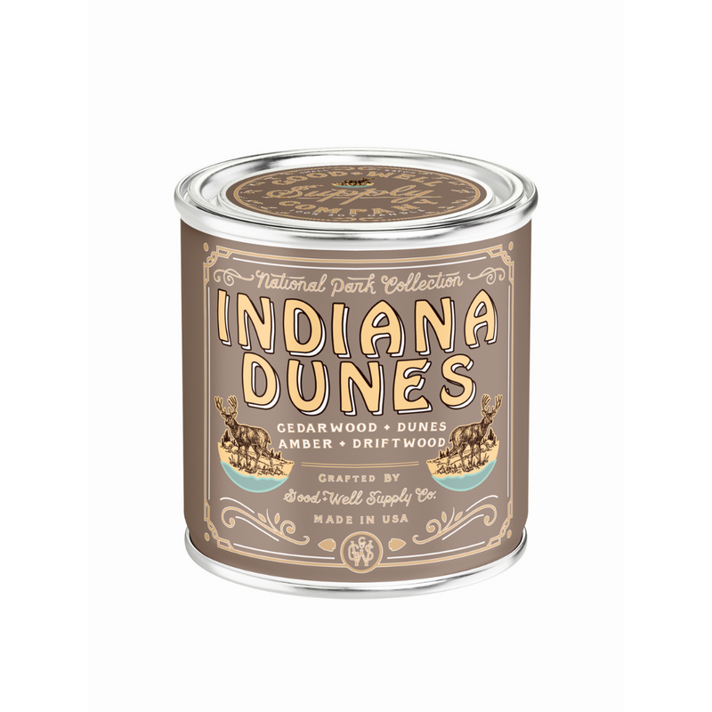 Good & Well Supply Co Indiana Dunes National Park Candle Candles Rosy Brown Half Pint / 8oz / Cotton Wick,Pint / 14oz / Cotton Wick