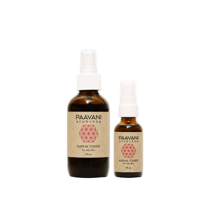 Paavani Ayurveda Kapha Toner | Ayurvedic Facial Mist for Oily & Congested Skin simple White Smoke 4 fl oz,1 fl oz