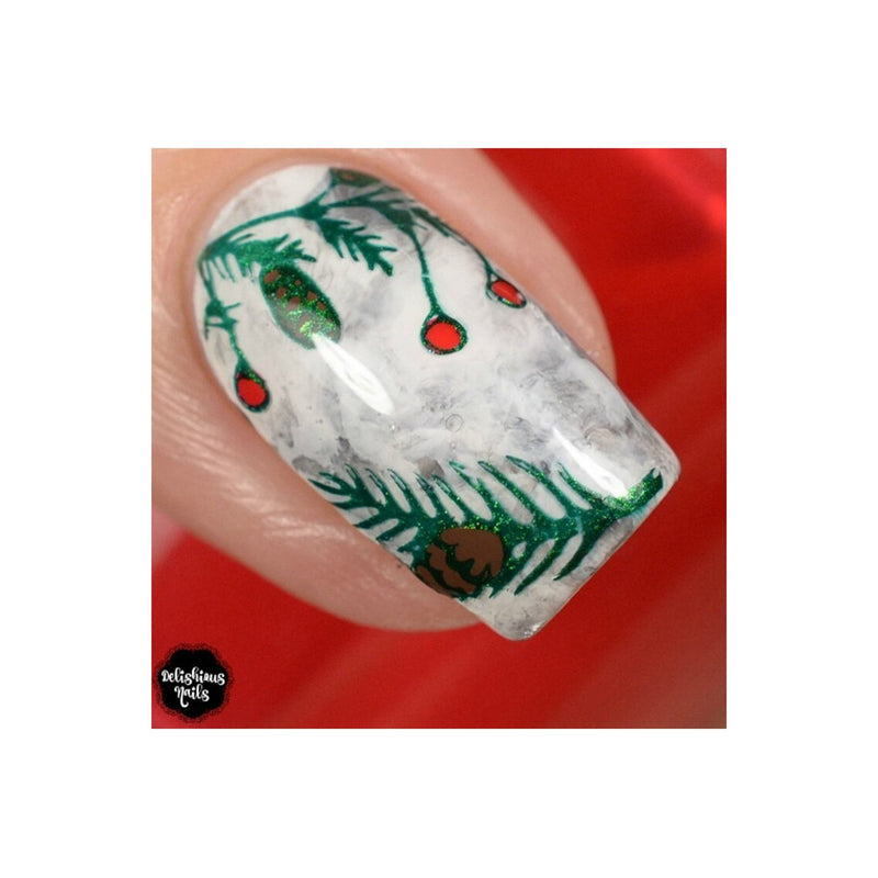 UberChic Beauty Happy Christmas, (Christmas-04) Stamping Plate Firebrick