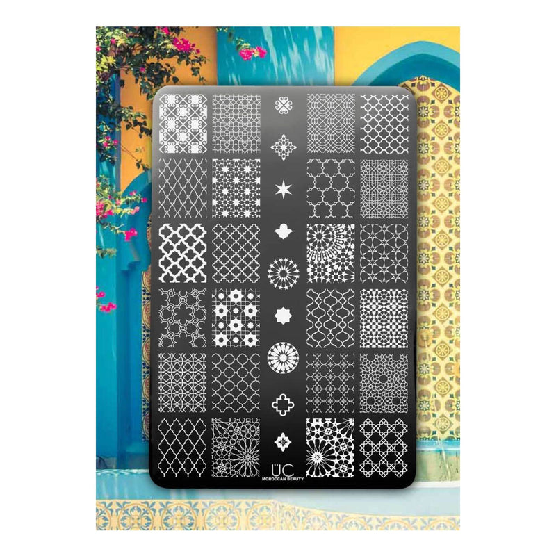 UberChic Beauty Moroccan Beauty Stamping Plate Dark Slate Gray