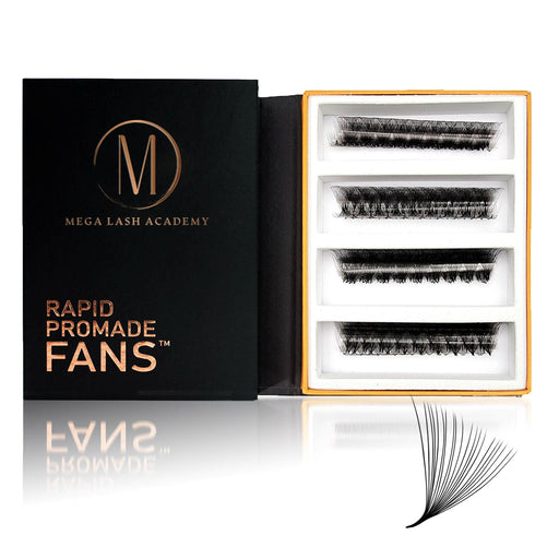 Mega Lash Academy 20D Mix Rapid Promade Fans® - 500 Fans Promade Fans Black 0.03 / D / Mixed 11-12-13-14 mm,0.03 / D / Mixed 13-14-15-16 mm,0.03 / D / Mixed 15-16-17-18 mm,0.03 / D / Mixed 17-18-19-20 mm