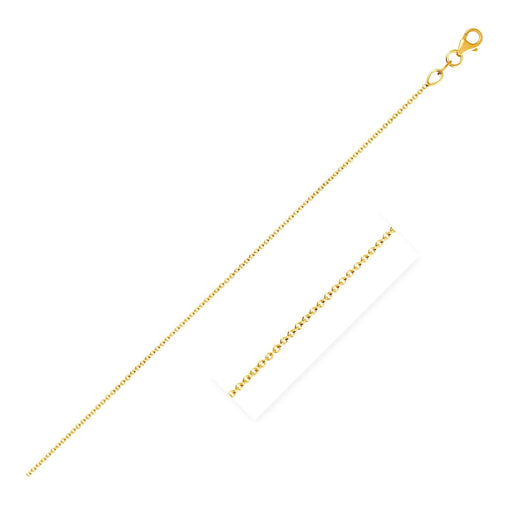 Bids.com Double Extendable Cable Chain in 14k Yellow Gold (1.0mm) Necklaces White Smoke 18 / Yellow Gold