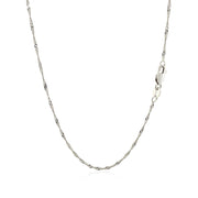 Bids.com 14k White Gold Singapore Chain 1.5mm Necklaces White Smoke 16 / White Gold,18 / White Gold,20 / White Gold,24 / White Gold