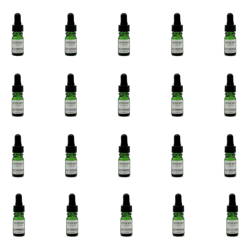 Artius Man Beard Oil Sampler 20-Pack – The Complete Artius Man Scent Collection Beard Oil Gray