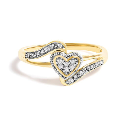 Bids.com 10K Yellow Gold Diamond Accent Filigree Heart Promise Ring (I-J Color, I3 Clarity)- Size 7 Rings White Smoke 7 / Yellow.Gold,6 / Yellow.Gold,8 / Yellow.Gold,9 / Yellow.Gold,6.5 / Yellow.Gold,7.5 / Yellow.Gold,8.5 / Yellow.Gold,9.5 / Yellow.Gold