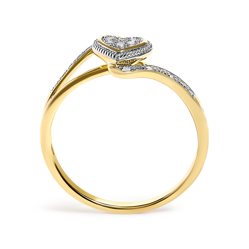 Bids.com 10K Yellow Gold Diamond Accent Filigree Heart Promise Ring (I-J Color, I3 Clarity)- Size 7 Rings White Smoke 7 / Yellow.Gold,6 / Yellow.Gold,8 / Yellow.Gold,9 / Yellow.Gold,6.5 / Yellow.Gold,7.5 / Yellow.Gold,8.5 / Yellow.Gold,9.5 / Yellow.Gold