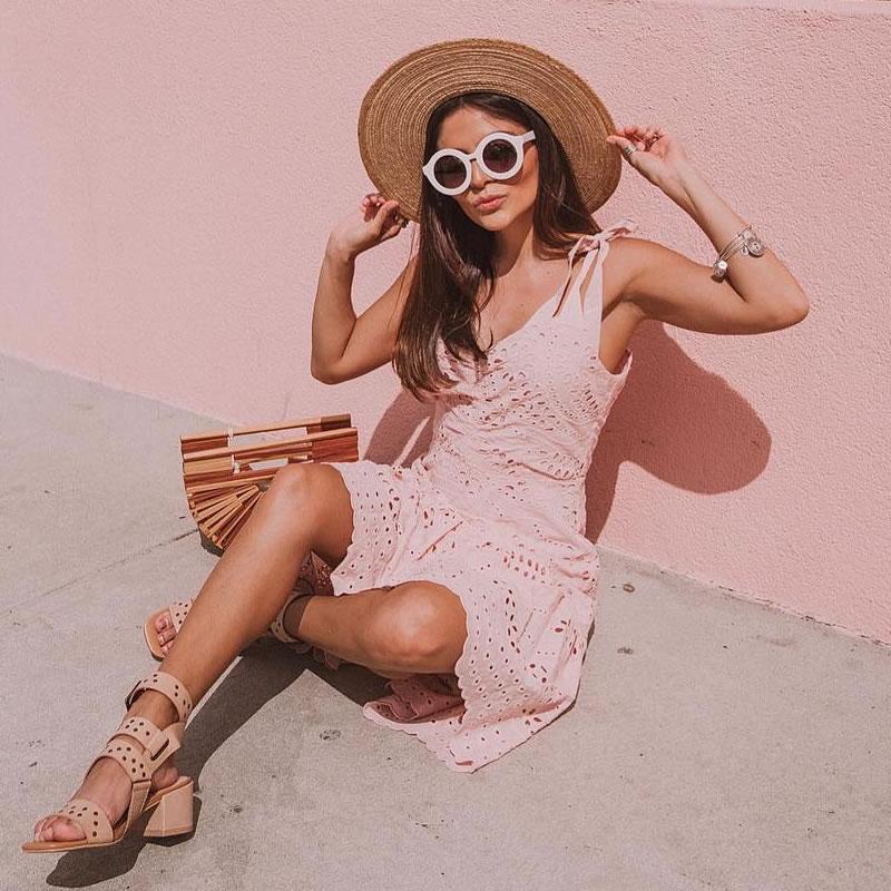 zeroUV Valley City X zeroUV Retro Round Spunky Sunglasses A539 Sunglasses Tan Pink Glitter Smoke,Frost Glitter Smoke,Polka Dots Smoke,White Smoke