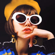 zeroUV Oversize Retro Tapered Arms Clout Goggle Oval Sunglasses 53mm C383 Sunglasses Black Red Smoke,White Smoke,Black Smoke,Tortoise Brown