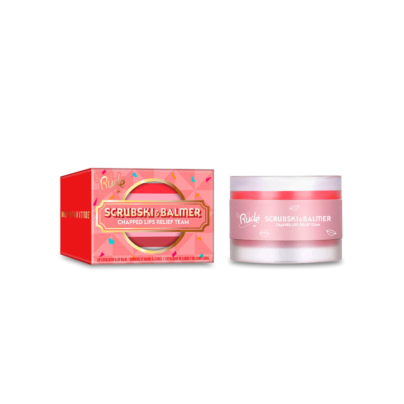 Rude Cosmetics Scrubski & Balmer Lip Exfoliator and Lip Balm Lip Balms & Treatments White Smoke Juicy Peach