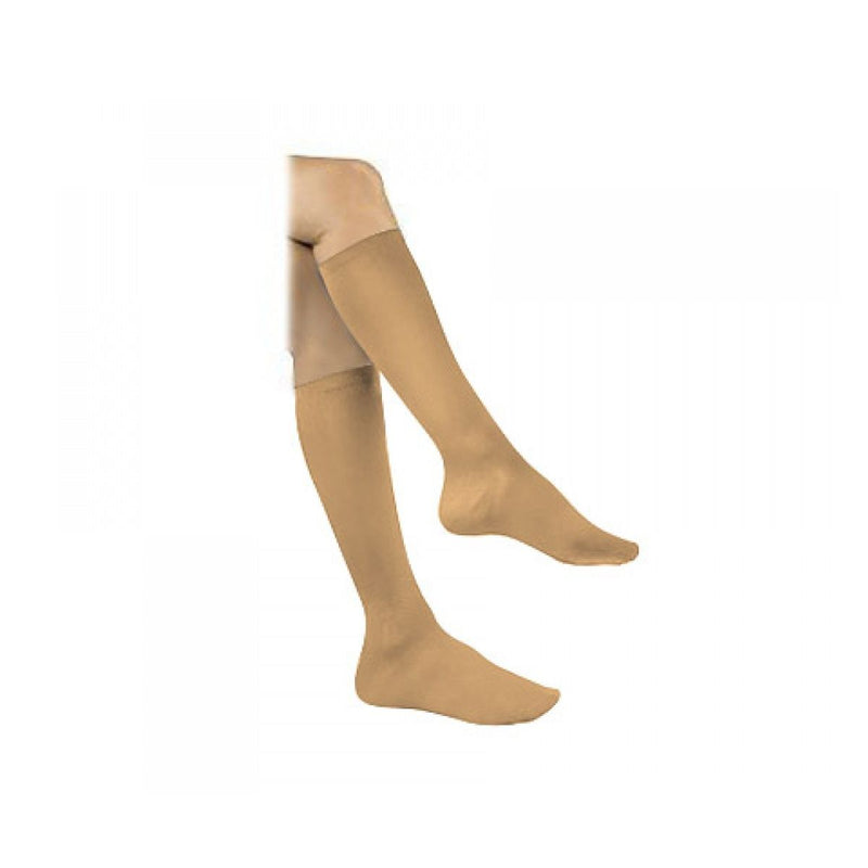 Activa Activa Sheer Therapy Ribbed Womens Trouser Socks 15 20 mmHg Tan Medical White Smoke