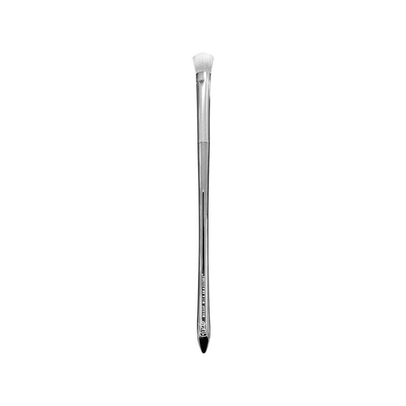 Rude Cosmetics Silver Bullet Small Eyeshadow Brush Eye Brushes Gray Small Eyeshadow Brush