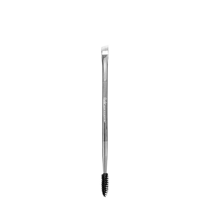 Rude Cosmetics Silver Bullet Duo Eyebrow Brush Eye Brushes Gray Duo Eyebrow Brush