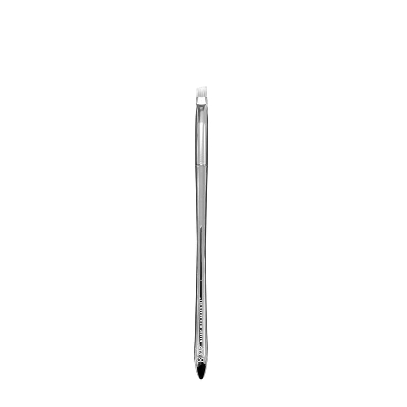 Rude Cosmetics Silver Bullet Angled Eyeliner Brush Eye Brushes Gray Angled Eyeliner Brush