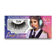 Rude Cosmetics Luxe 3D Lashes | Premium 3D Eyelashes False Lashes Rosy Brown Alertness