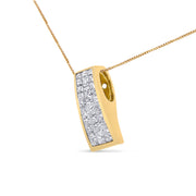 Bids.com 14K Yellow Gold 1 1/2 cttw Princess Cut Diamond Greek Column Pendant Necklace (G-H, VS1-VS2) Necklaces White Smoke Yellow.Gold / 18