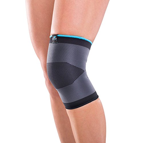 DonJoy Advantage DonJoy Advantage DA161KS01-BLK-L Slip-on Elastic Knee Sleeve For Sprains, Strains, Swelling, Soreness, Arthritis, Easy To Apply Stretch Elastic With Expansion Panels, Black, Small Fits 13" To 14" Personal Care White Smoke
