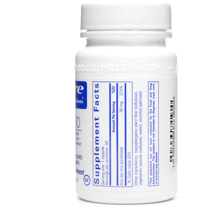 Pure Encapsulations Pure Encapsulations Zinc 30, 60 Capsules Vitamins & Supplements Lavender