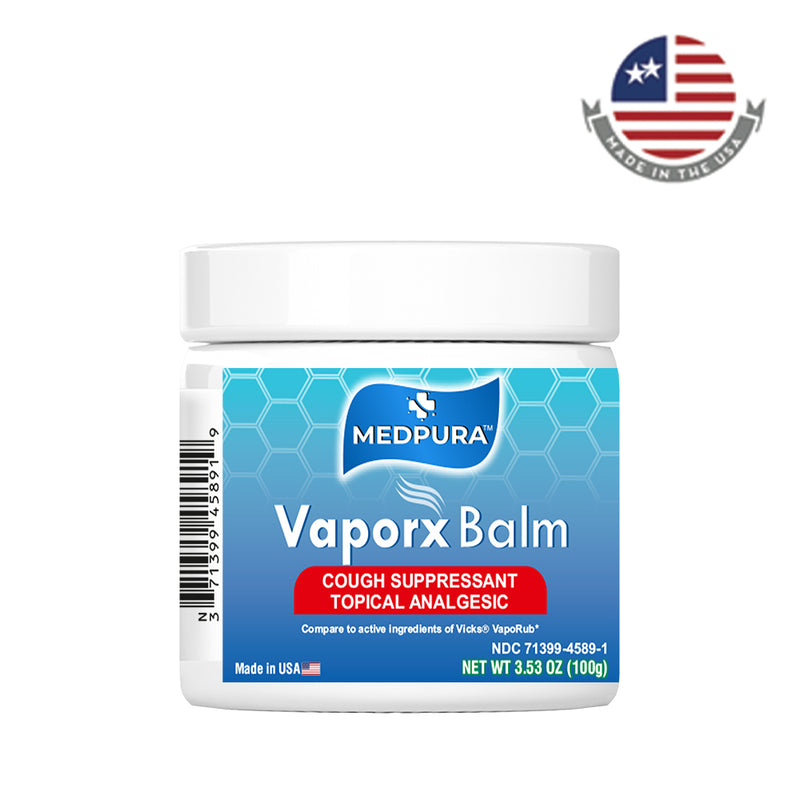 Akorn Akron Pharma Medpura Vaporx Balm Cough Supressant - 100g Lotion & Moisturizer White Smoke