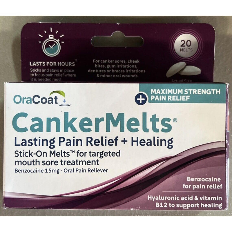 Quest Products Inc Quest Products Inc Cankermelts Stick-On Melts Mouth Sore Treatment, 20 Count 03/26 Lavender
