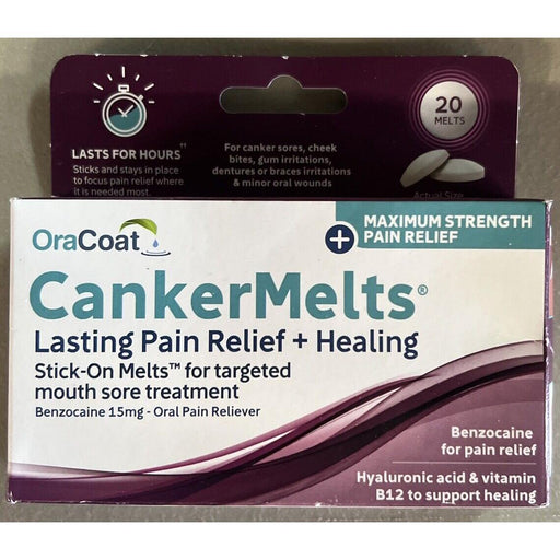 Quest Products Inc Quest Products Inc Cankermelts Stick-On Melts Mouth Sore Treatment, 20 Count 03/26 Lavender