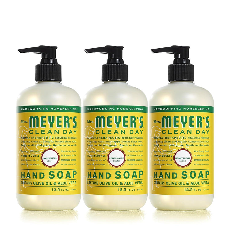 Mrs. Meyer's Mrs. Meyer's Clean Day Liquid Hand Soap Bottle, Honeysuckle Scent, 12.5 Fl Oz Liquid Hand Soap White Smoke
