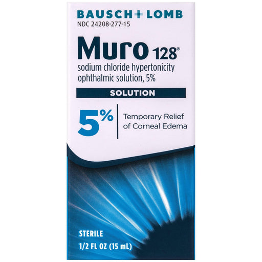 Bausch & Lomb Bausch + Lomb Muro 128 5% Solution – Sterile Hypertonic Eye Drops, 0.5 fl oz Health & Beauty Lavender