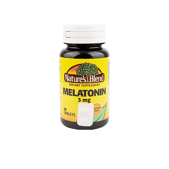 Nature's Blend Nature's Blend Melatonin 3 mg – Sleep Support (60 Tablets) Vitamins & Supplements Lavender