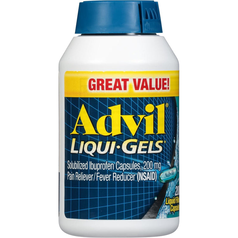 Advil Advil Liqui-Gels Pain And Fever Relief Liquid Capsules, 200 Mg Ibuprofen Medicine & Drugs White Smoke
