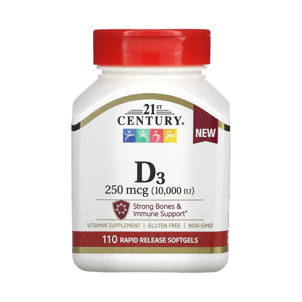 21st Century 21st Century Ultra Strength D3-10, 000 IU, Tablets Vitamins & Supplements Lavender