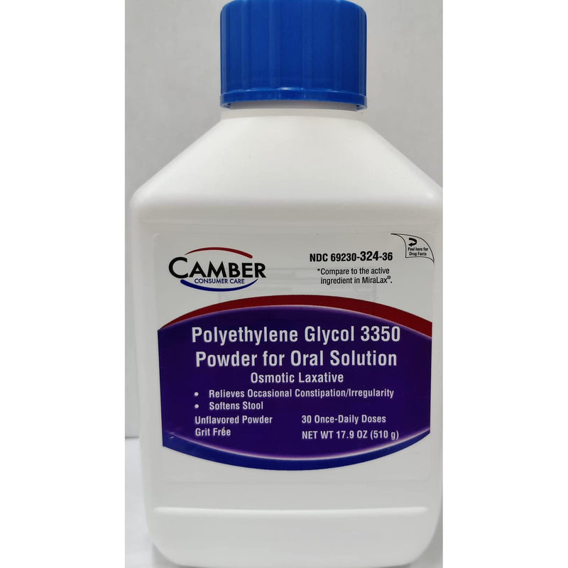 Camber Camber PEG 3350 Powder 17.9 Oz (510gm) Health Care Gray