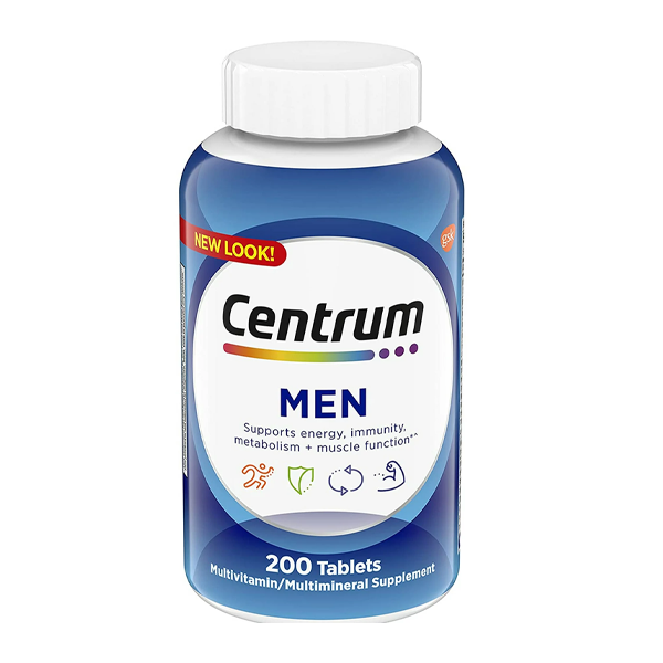 Centrum Centrum Men's Multivitamin & Multimineral Supplement, 200 Tablets – Daily Vitamin for Energy, Immunity & Muscle Function Vitamins & Supplements White Smoke