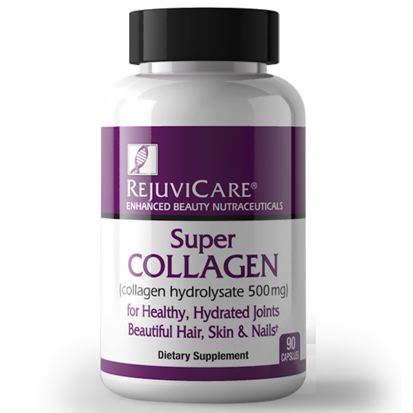 RejuviCare RejuviCare Super Collagen, Collagen Hydrolysate, 500 Mg, 90 Capsules Vitamins & Supplements White Smoke