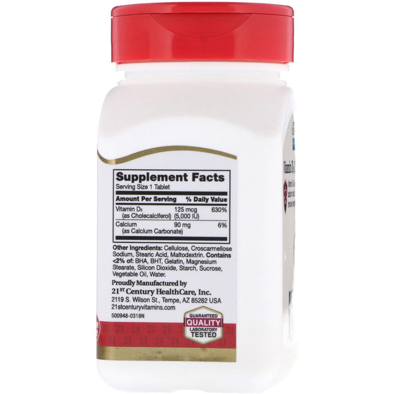21st Century 21st Century Vitamin D3, 5000 110 Ct Vitamins & Supplements White Smoke