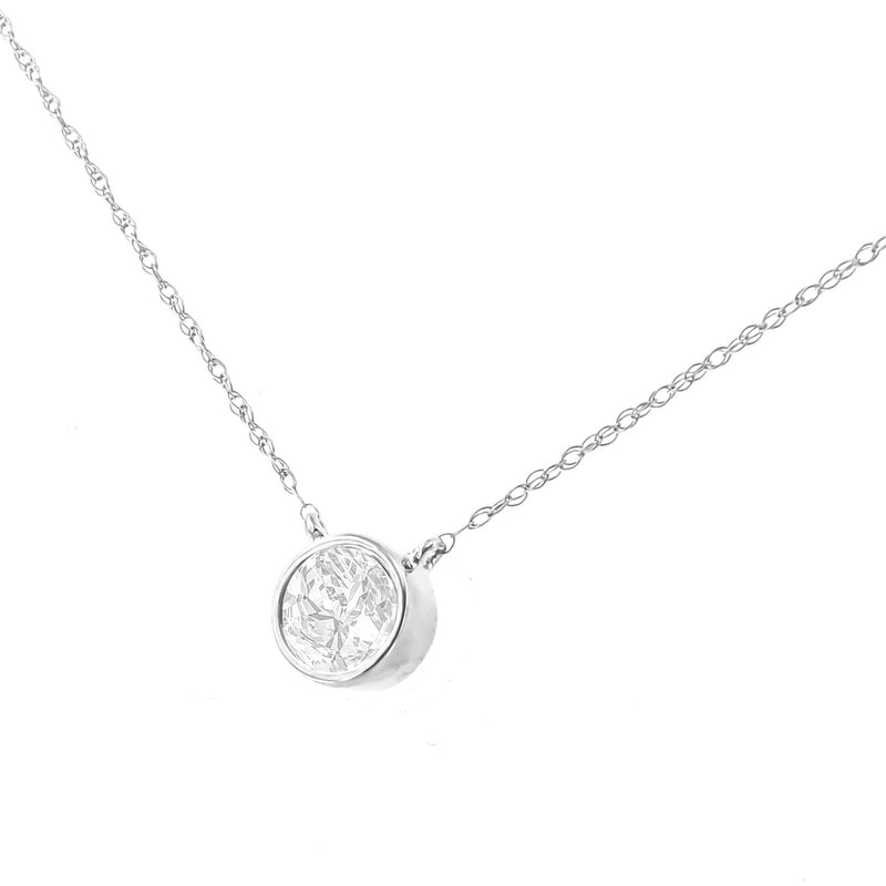 Bids.com .925 Sterling Silver 1/10 Cttw Round-Cut Diamond Bezel 18" Pendant Necklace (J-K Color, I1-I2 Clarity) Necklaces White Smoke Yellow.Sterling Silver / 18 / 0.5,Rose Plated .925 Sterling Silver / 18 / 0.1,Yellow.Sterling Silver / 18 / 0.2,Rose.Sterling Silver / 18 / 0.2,Yellow.Sterling Silver / 18 / 0.33,Sterling Silver / 18 / 0.05,Rose Plated .925 Sterling Silver / 18 / 0.01,Whi
