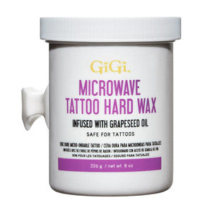 Gigi Gigi Tattoo Microwave Hard Wax Infused With Grapeseed Oil, 8 Oz Hair Removal White Smoke