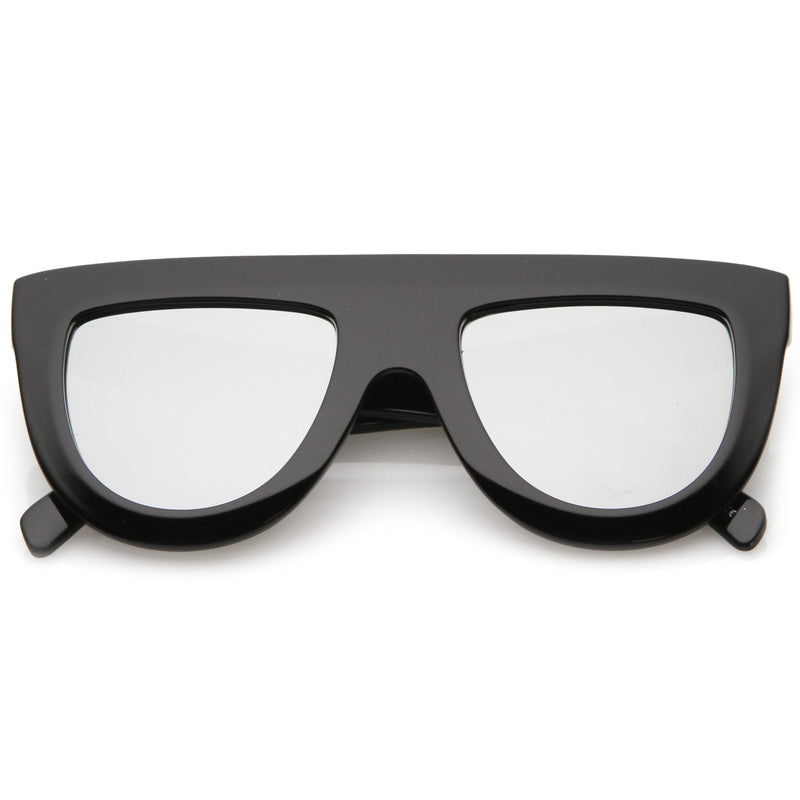 zeroUV Oversize Retro Modern Flat Top Mirrored Lens Sunglasses C275 Sunglasses Lavender Black Silver Mirror
